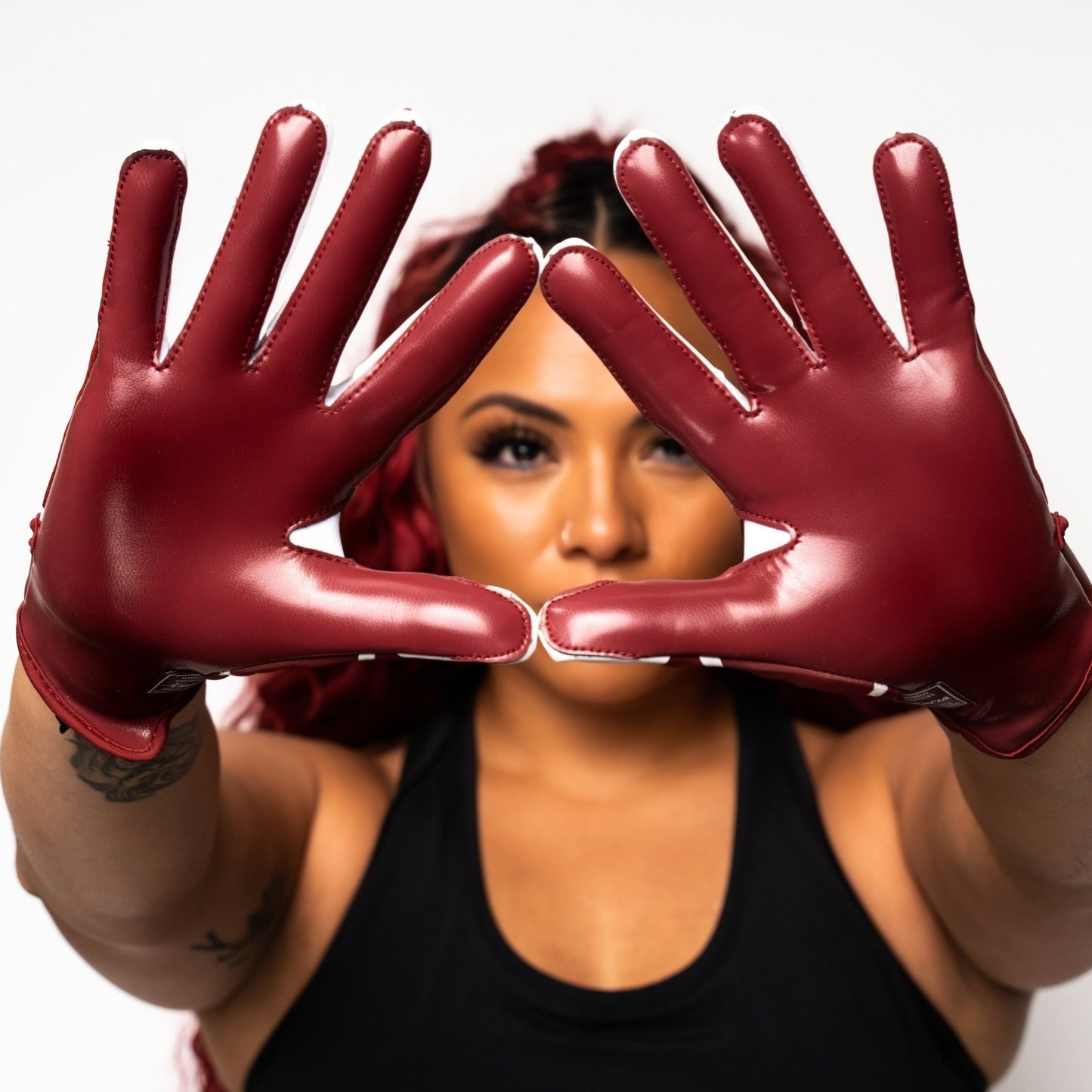 Burgundy ALLSZN Receiver Gloves