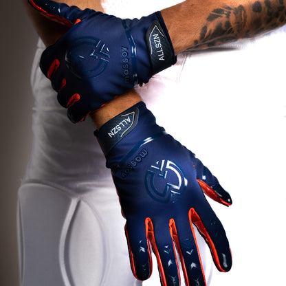 Navy/Red ALLSZN Receiver Gloves
