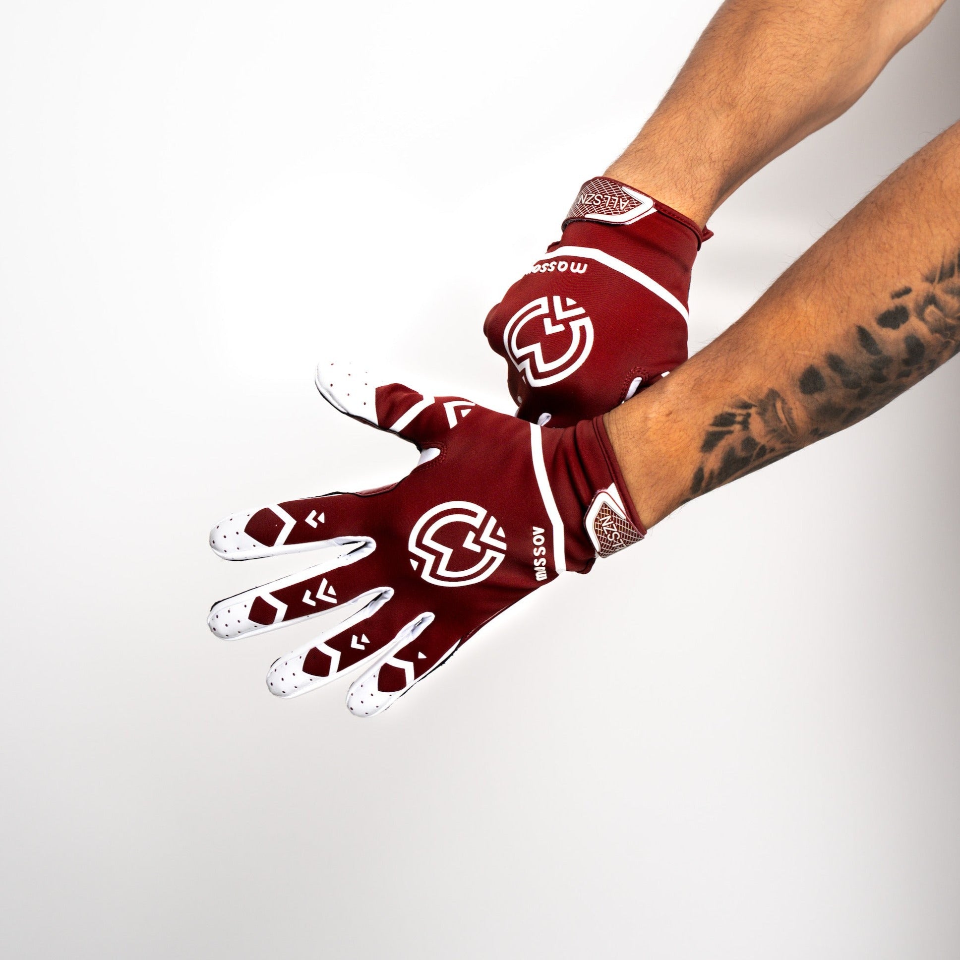 Burgundy ALLSZN Receiver Gloves