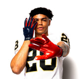 Navy/Red ALLSZN Receiver Gloves