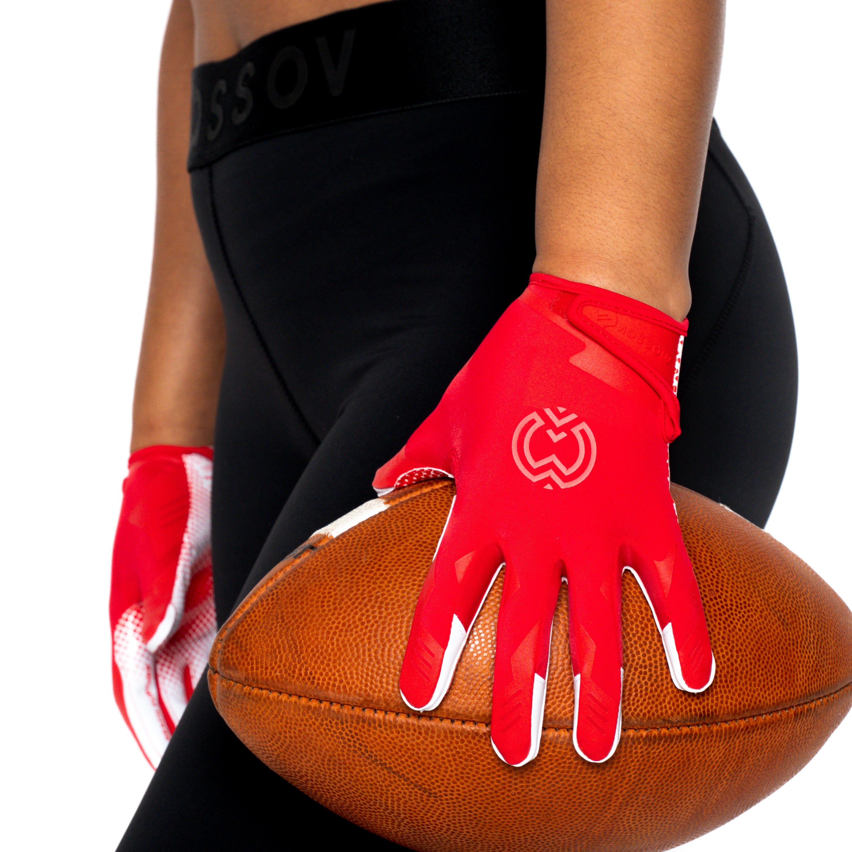 VPRO3 Red Receiver Football Gloves