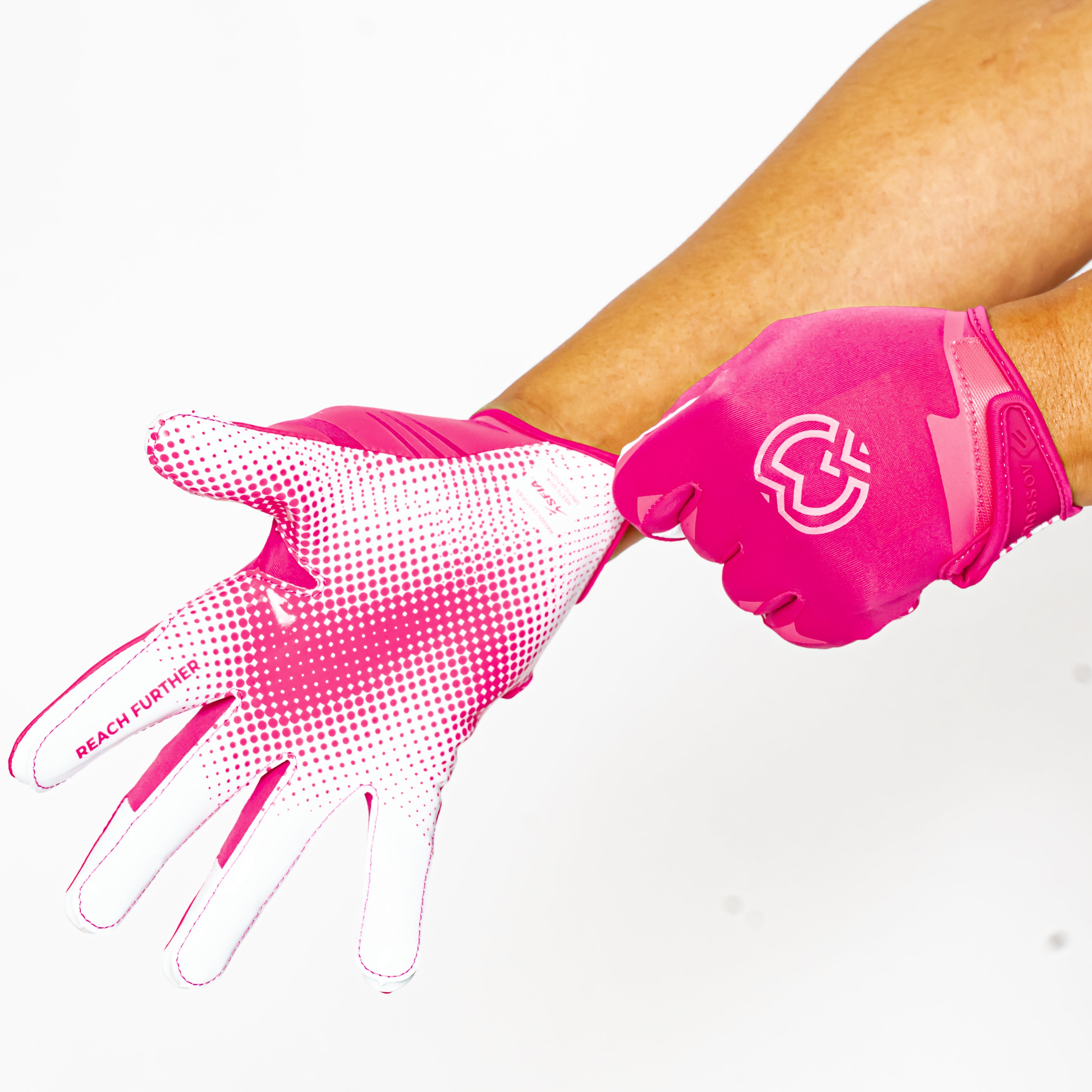 VPRO3 Pink Receiver Football Gloves