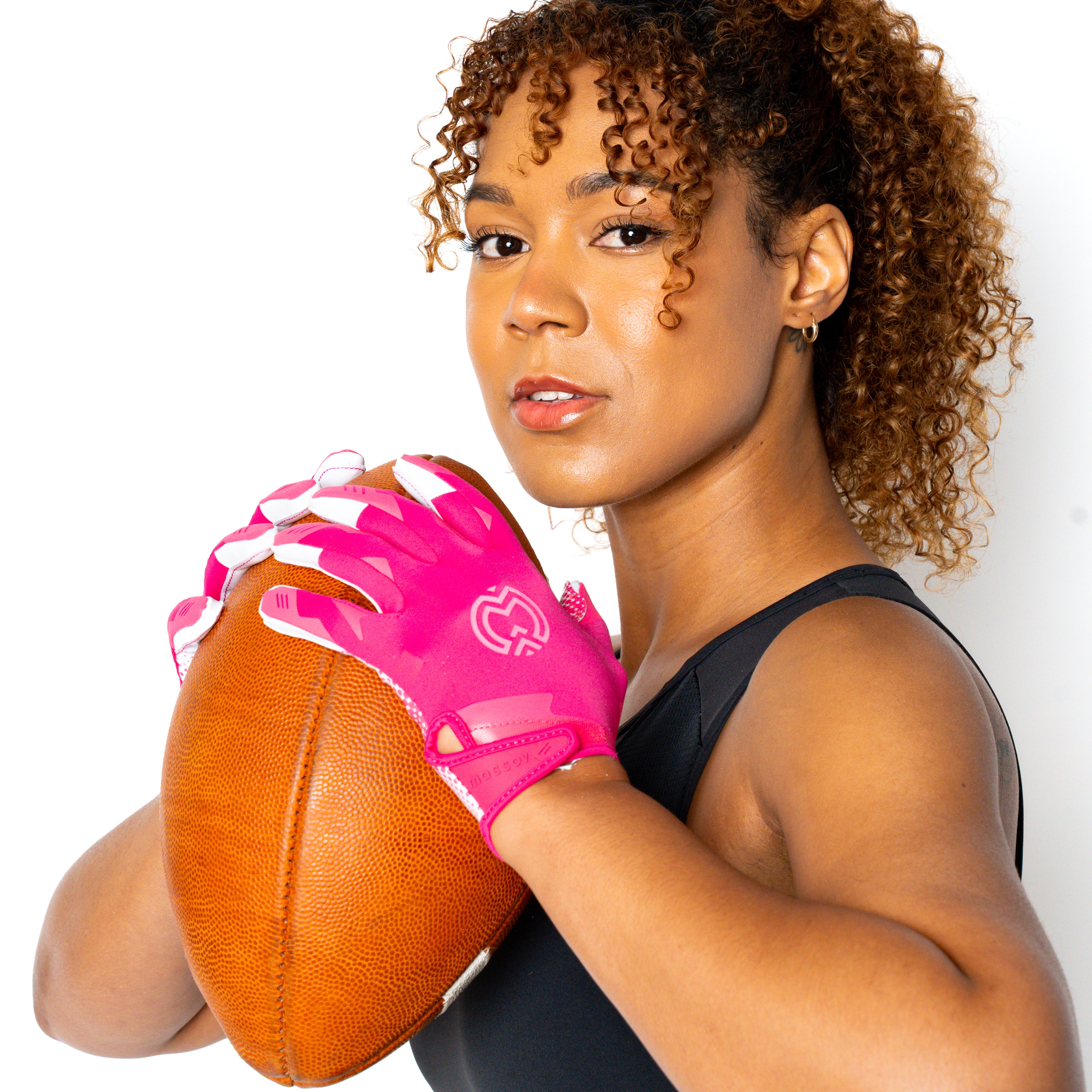 VPRO3 Pink Receiver Football Gloves