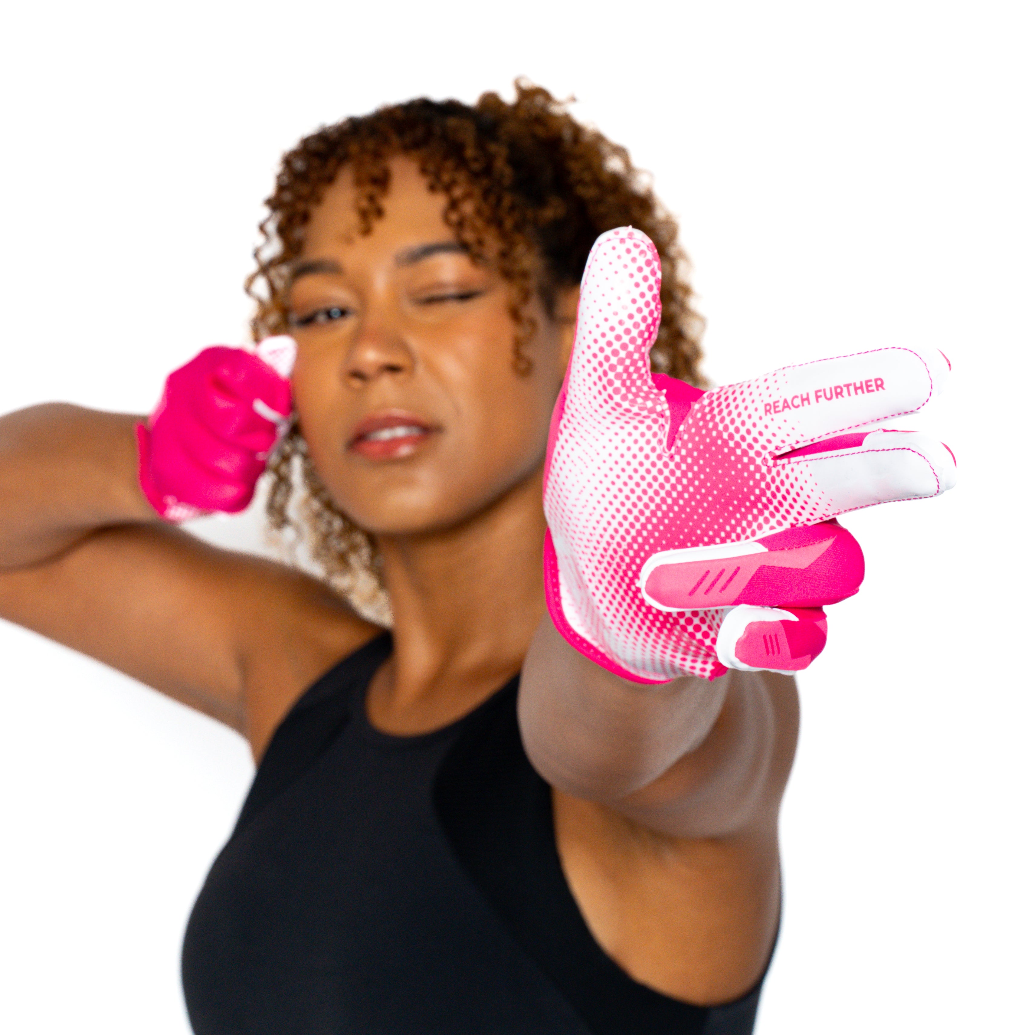 VPRO3 Pink Receiver Football Gloves