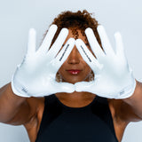VPRO3 White Receiver Football Gloves