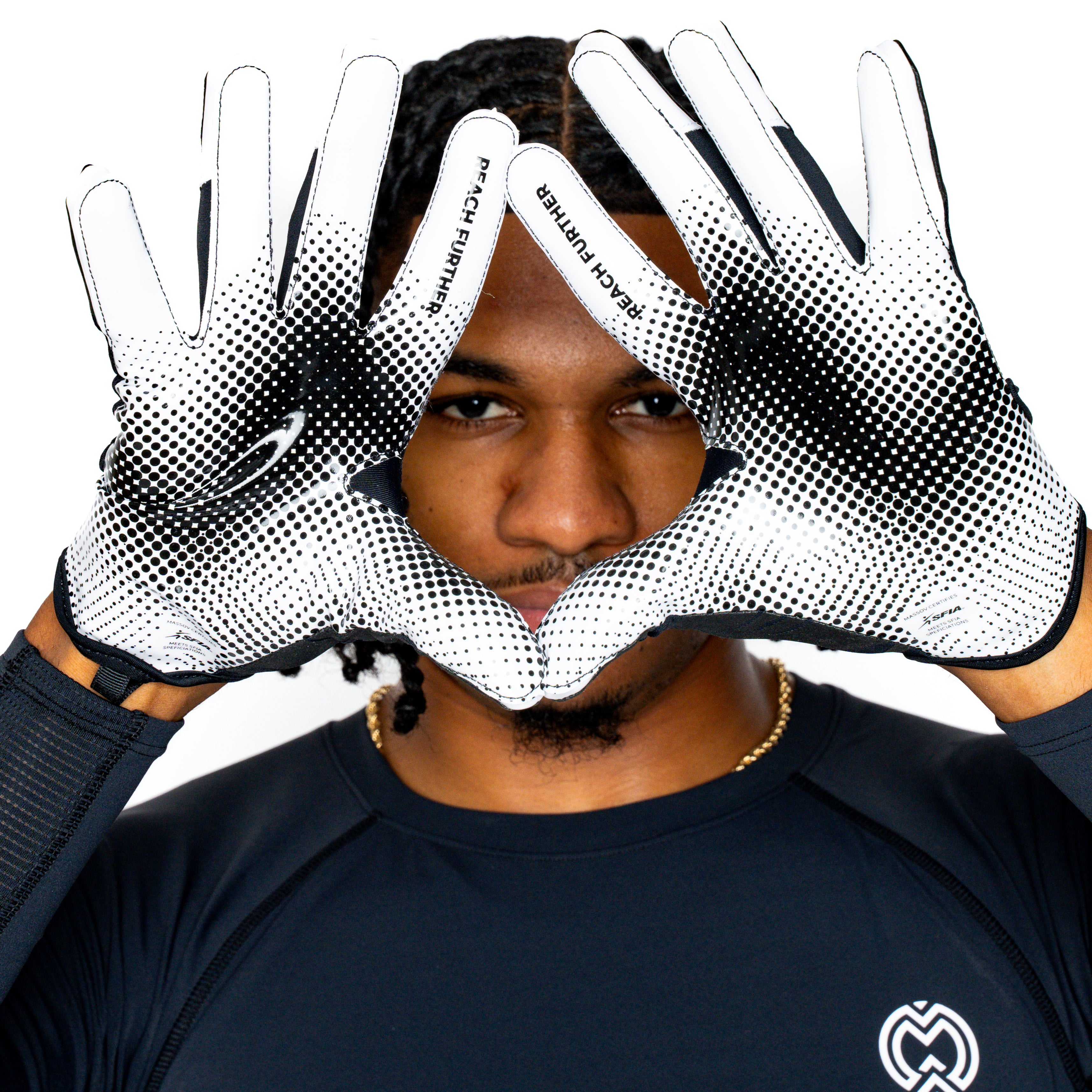 Black VPRO3 Football Gloves