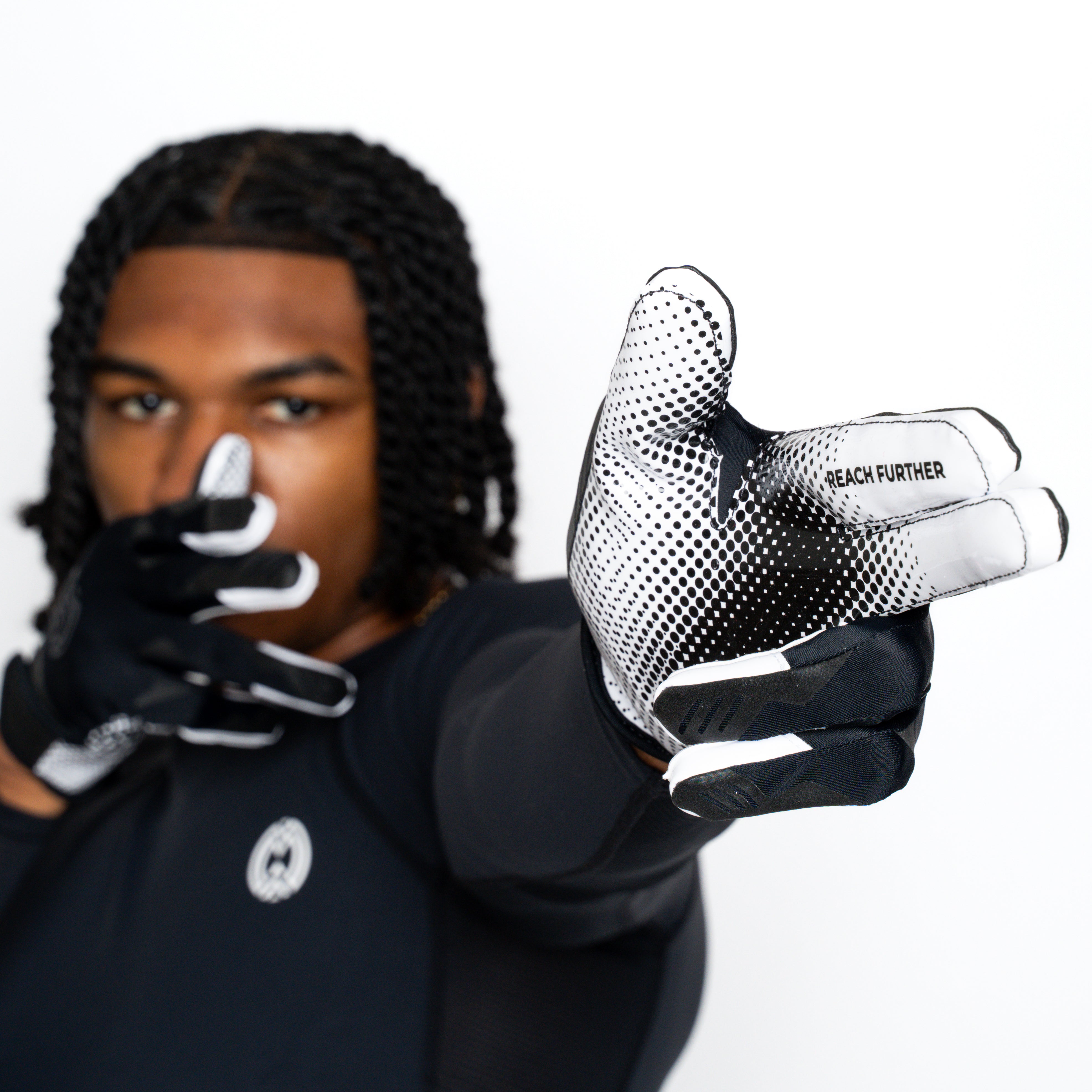 Black VPRO3 Football Gloves