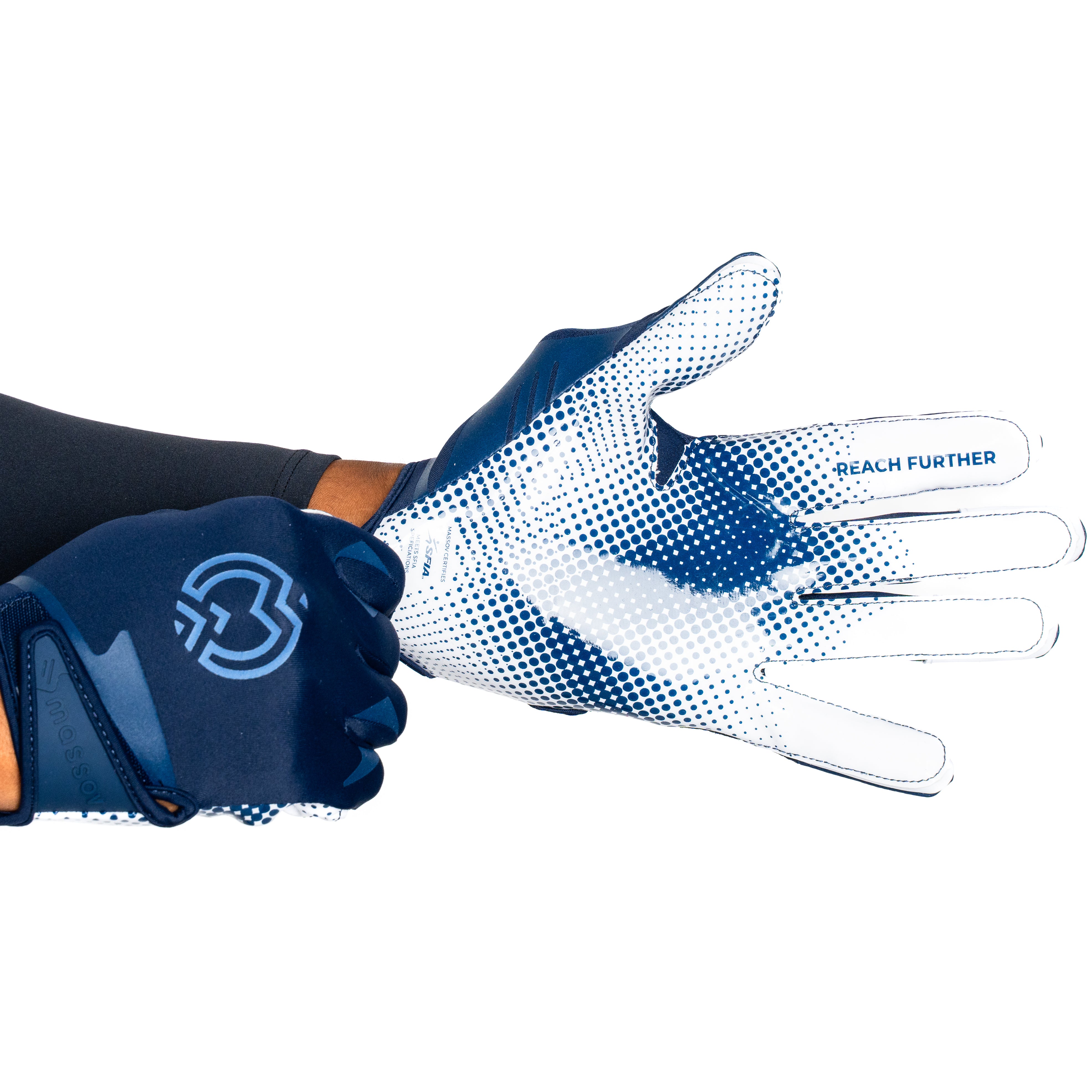 VPRO3 Navy Blue Receiver Football Gloves