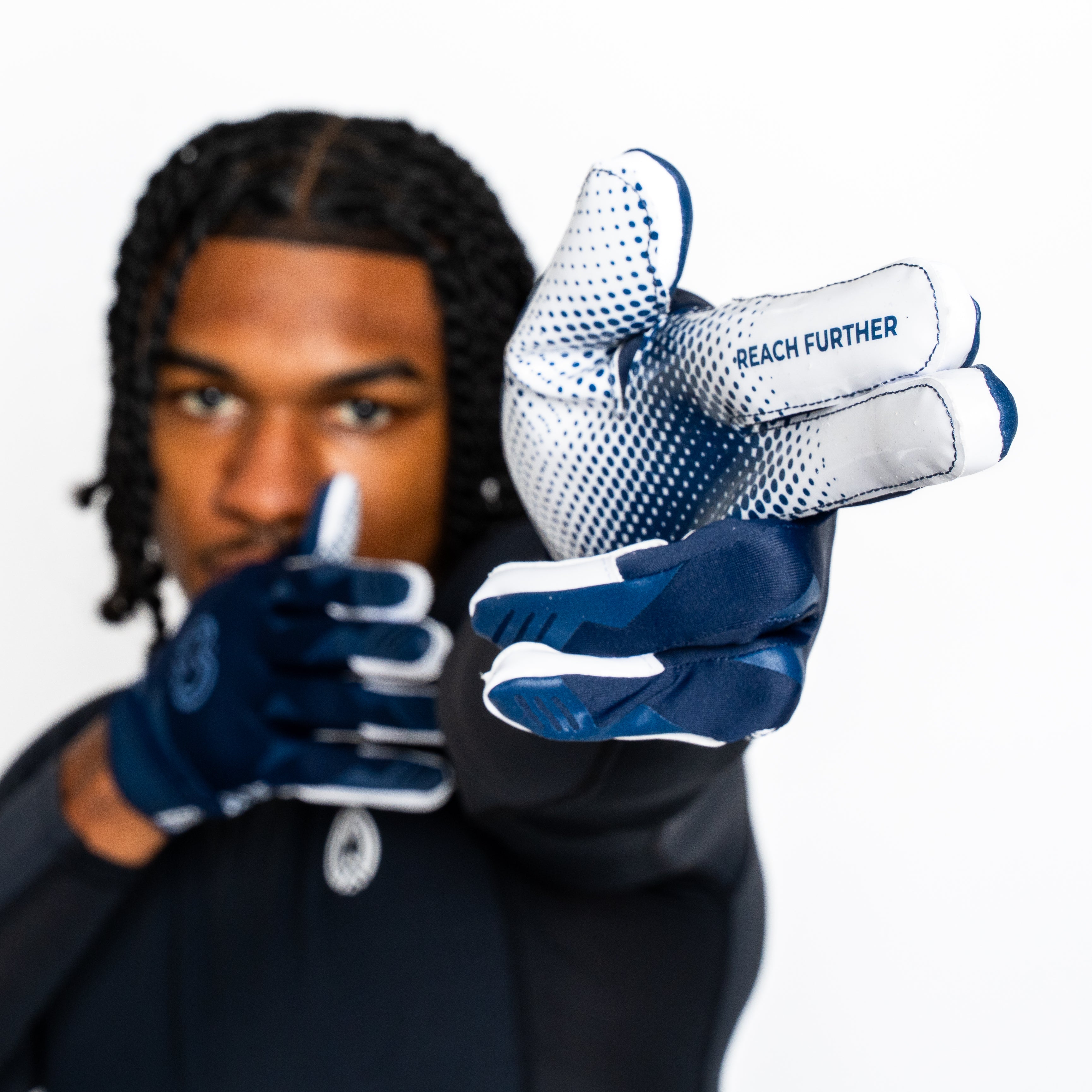 VPRO3 Navy Blue Receiver Football Gloves