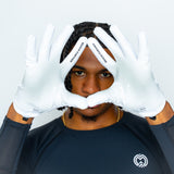 VPRO3 White Receiver Football Gloves