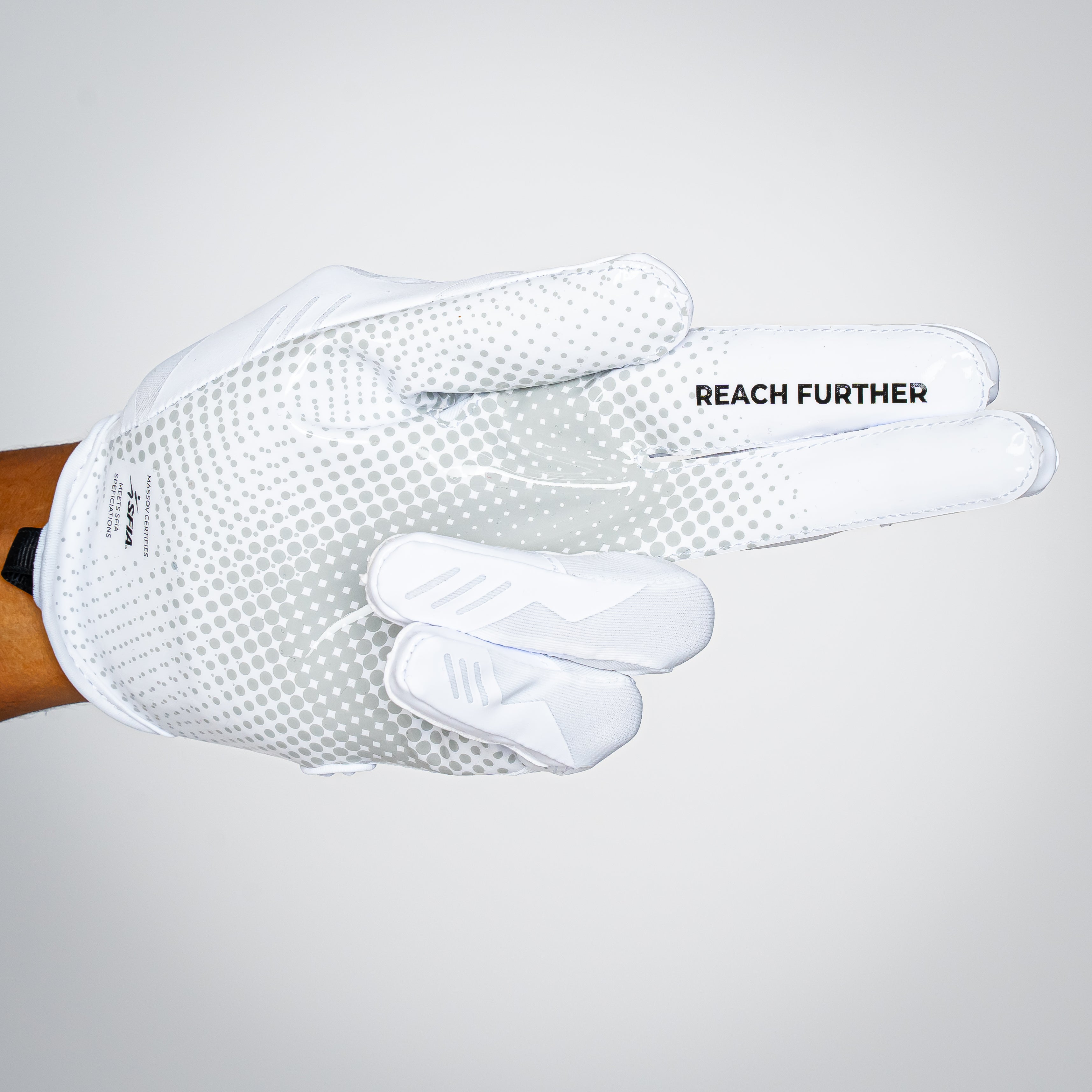 VPRO3 White Receiver Football Gloves