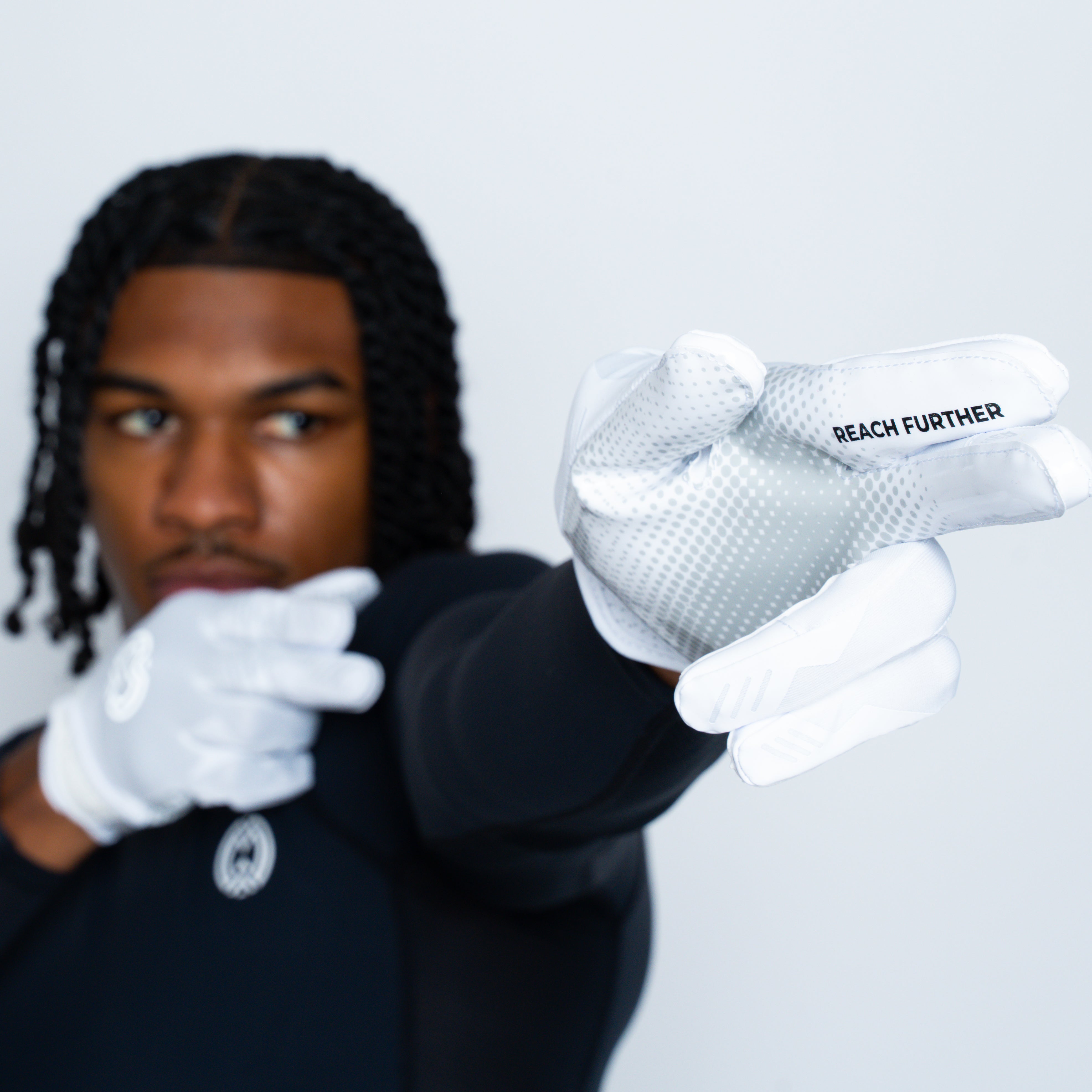 VPRO3 White Receiver Football Gloves