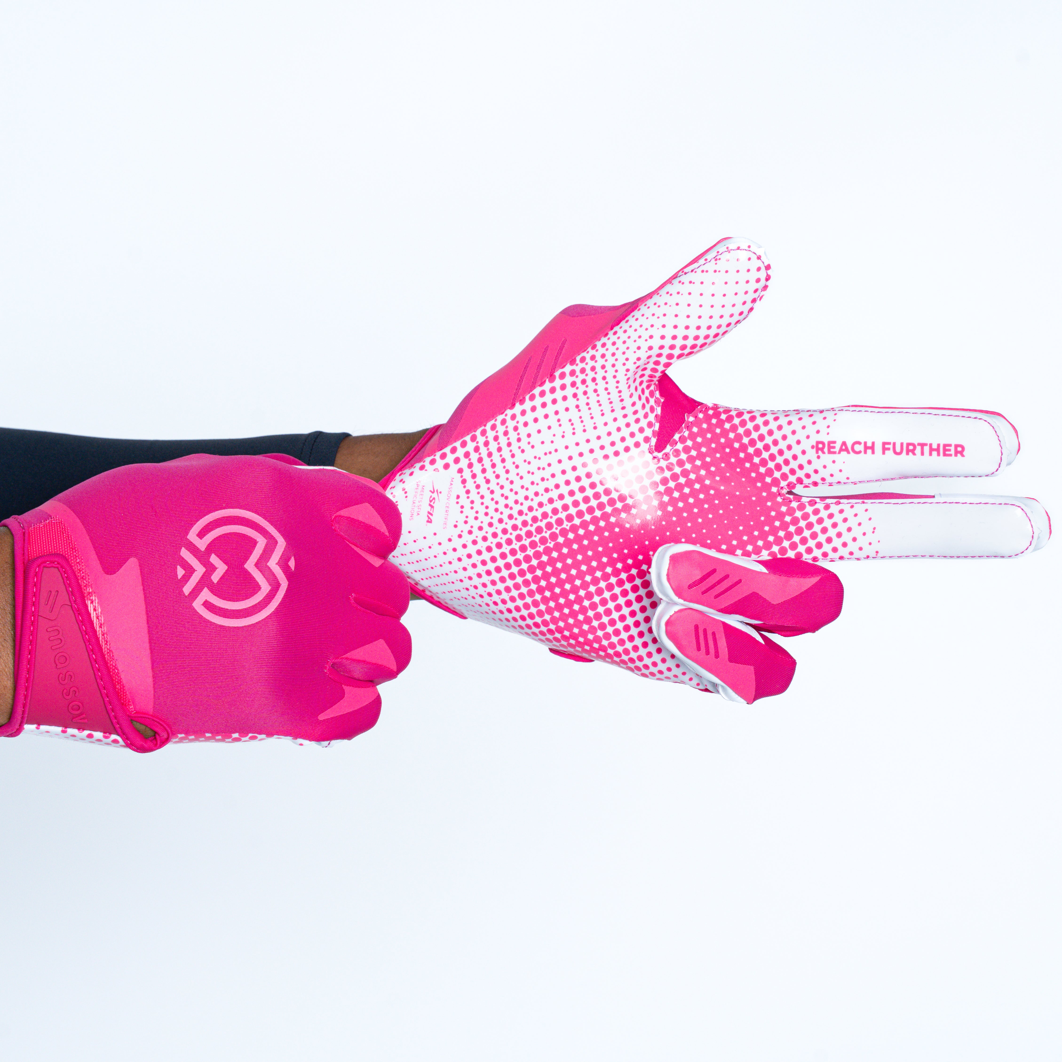 VPRO3 Pink Receiver Football Gloves