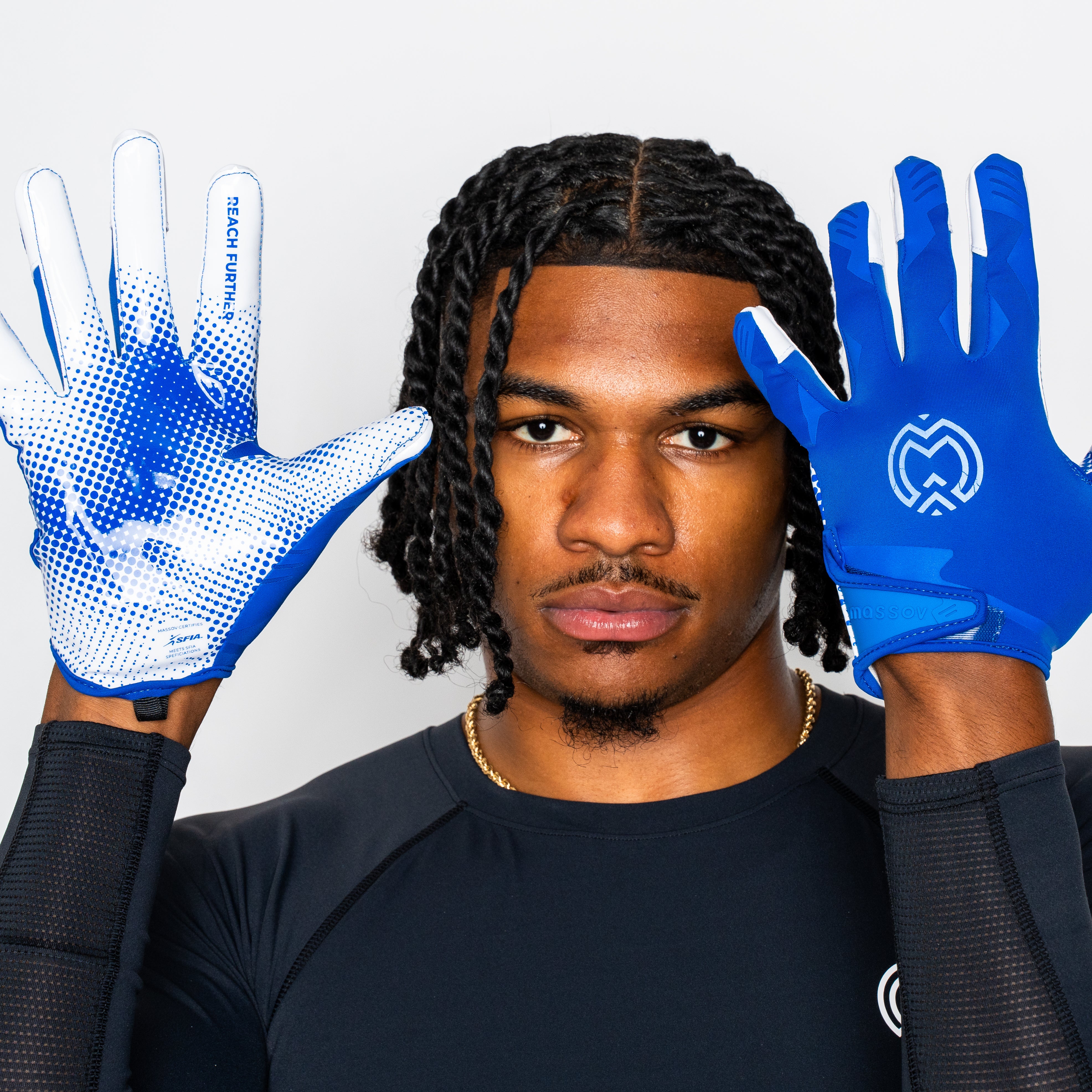 VPRO3 Royal Blue Receiver Football Gloves