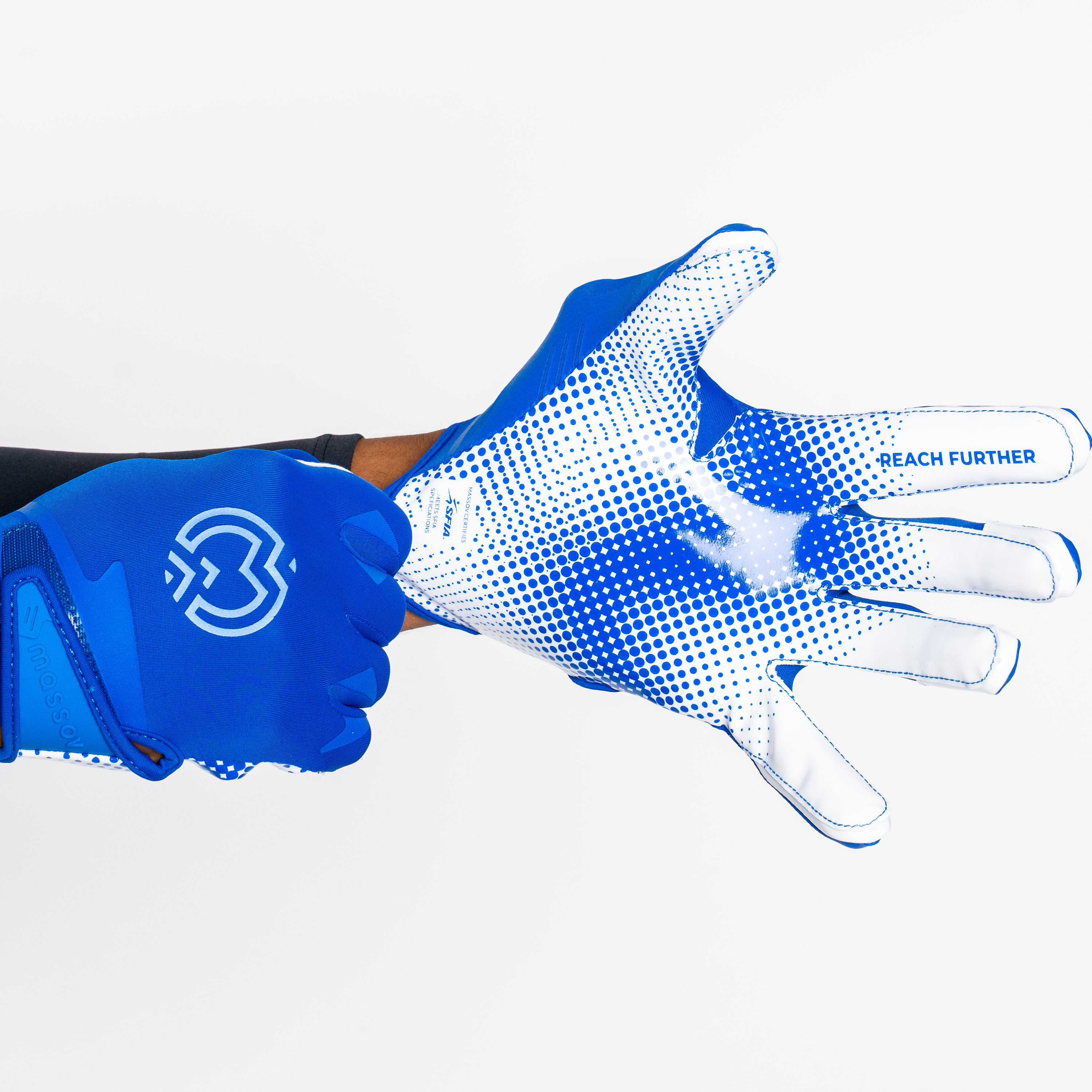 VPRO3 Royal Blue Receiver Football Gloves