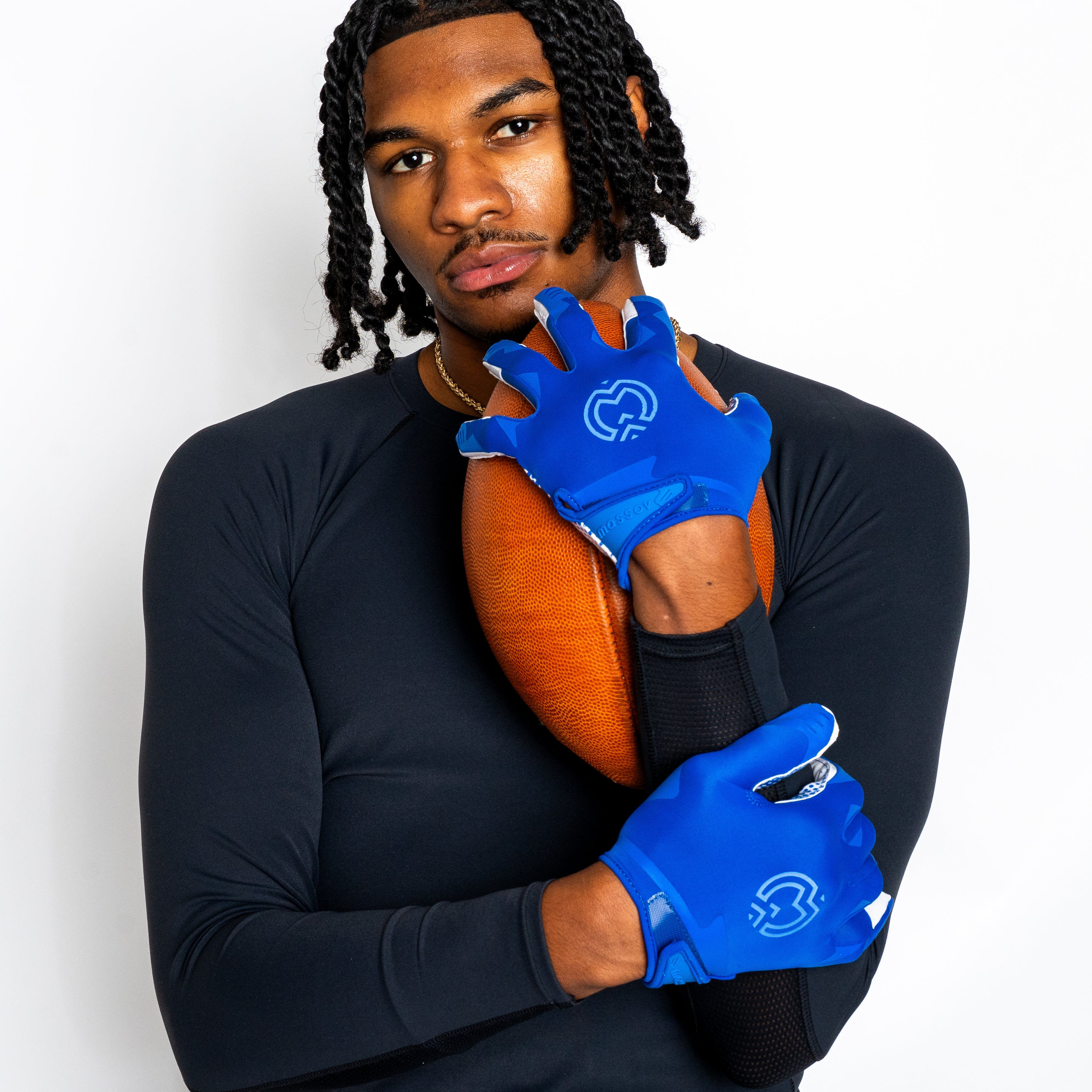 VPRO3 Royal Blue Receiver Football Gloves