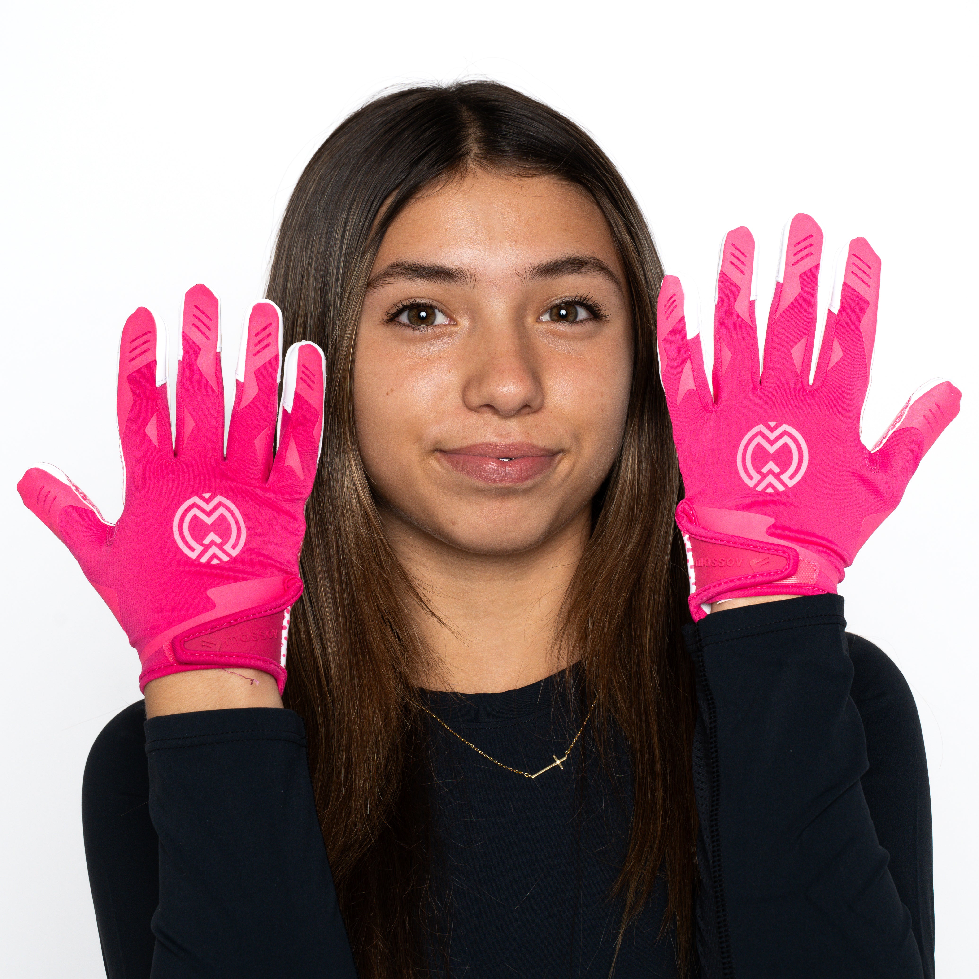 VPRO3 Pink Receiver Football Gloves