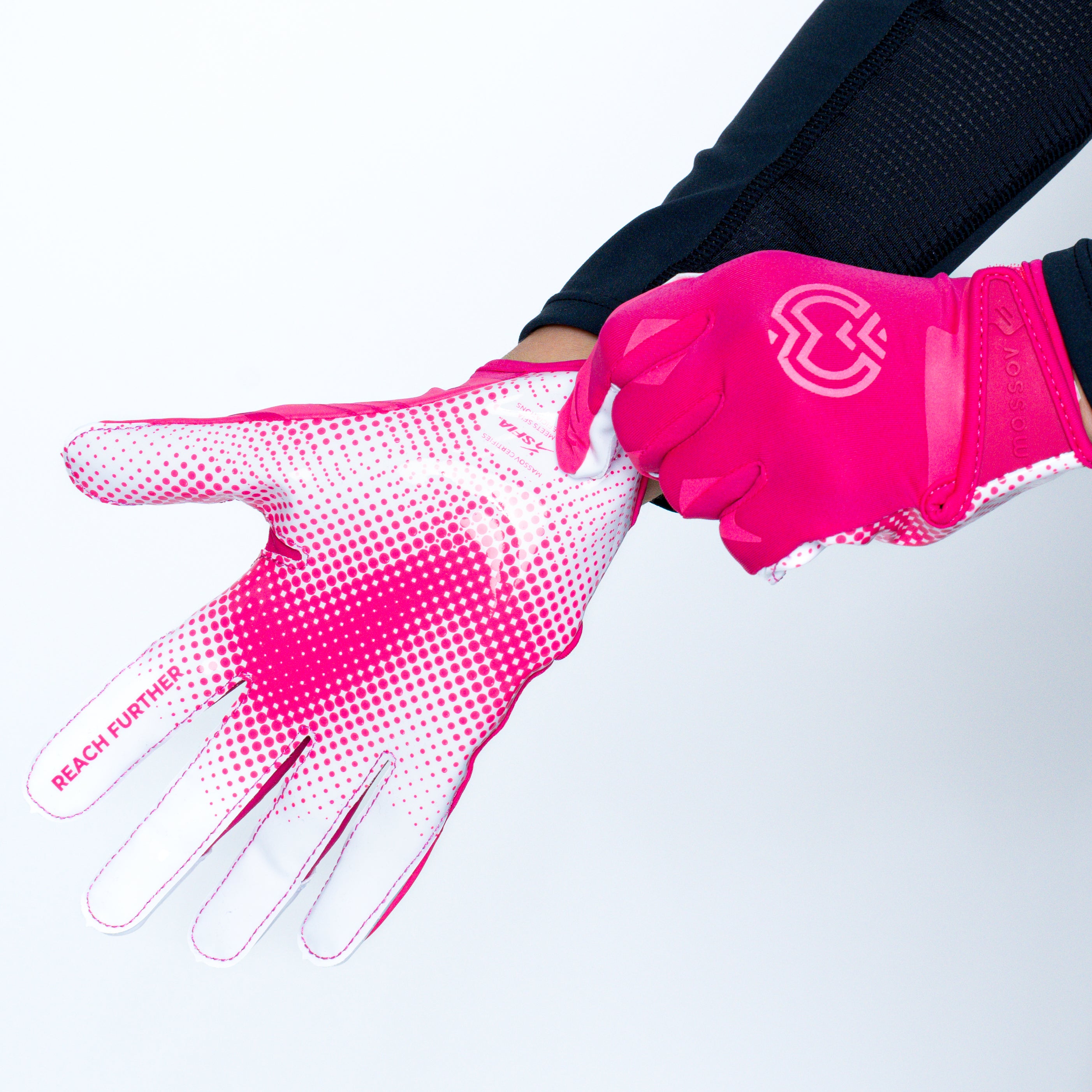 VPRO3 Pink Receiver Football Gloves