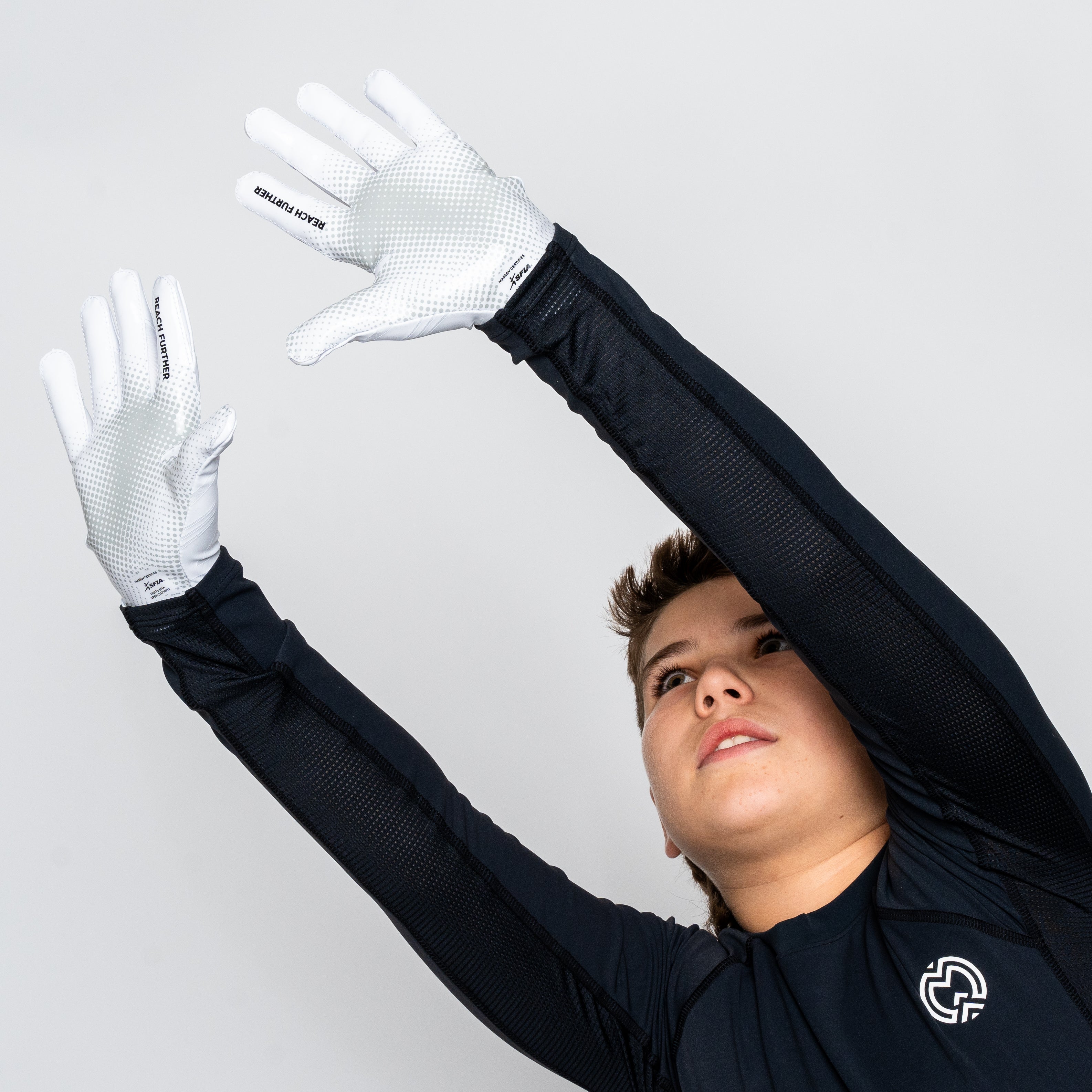 VPRO3 White Receiver Football Gloves