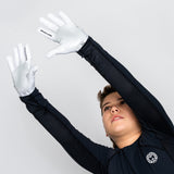 White VPRO3 Football Gloves