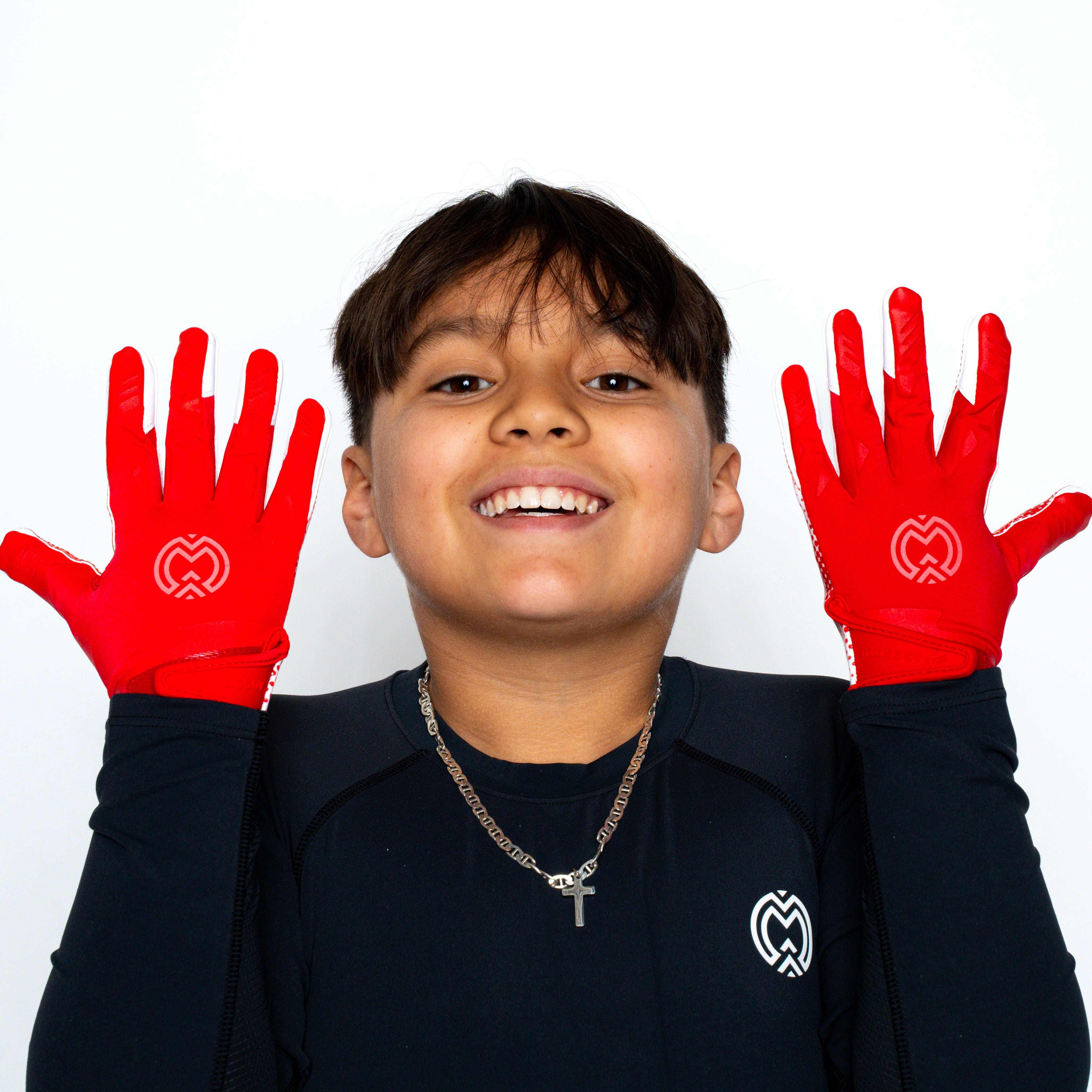 VPRO3 Red Receiver Football Gloves