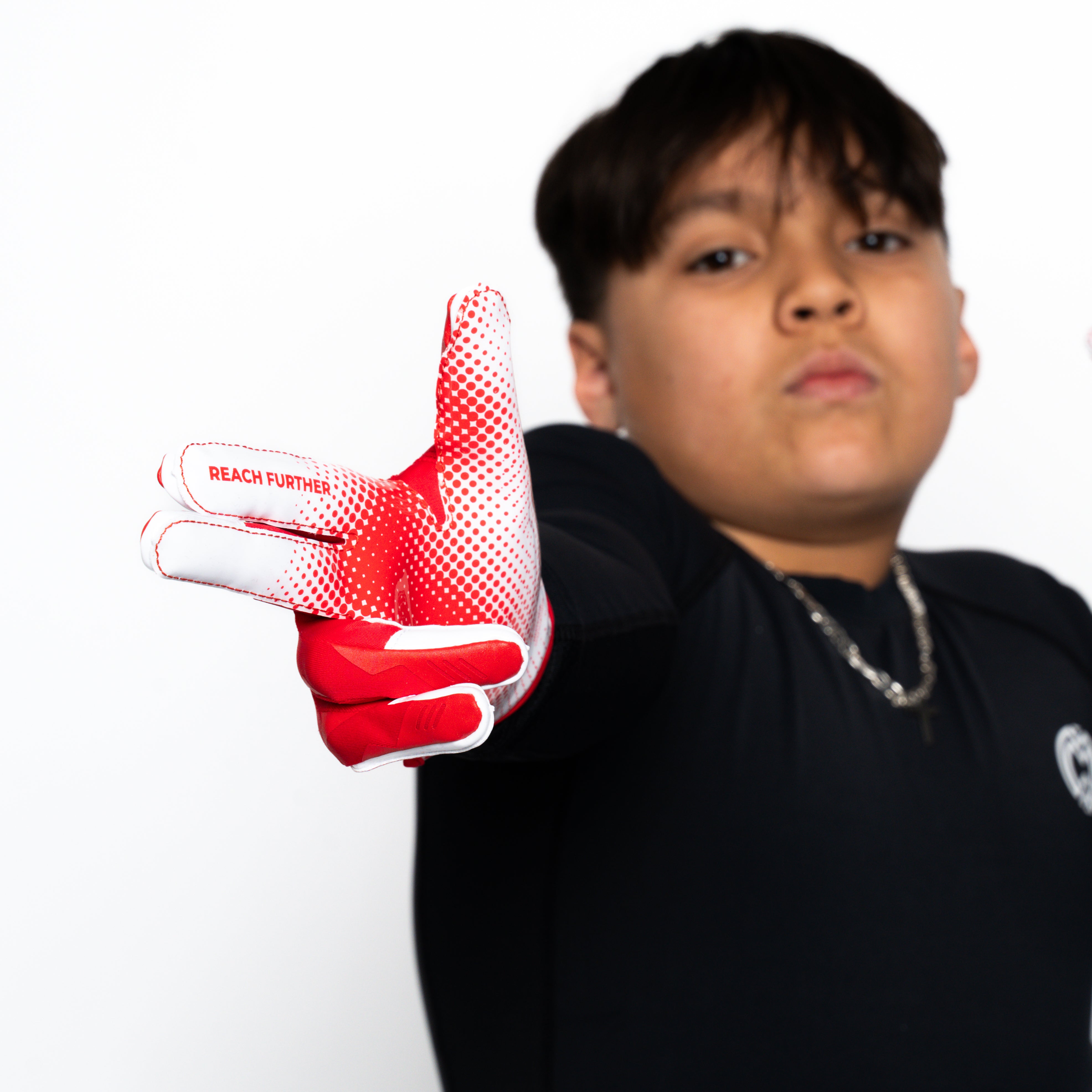 VPRO3 Red Receiver Football Gloves