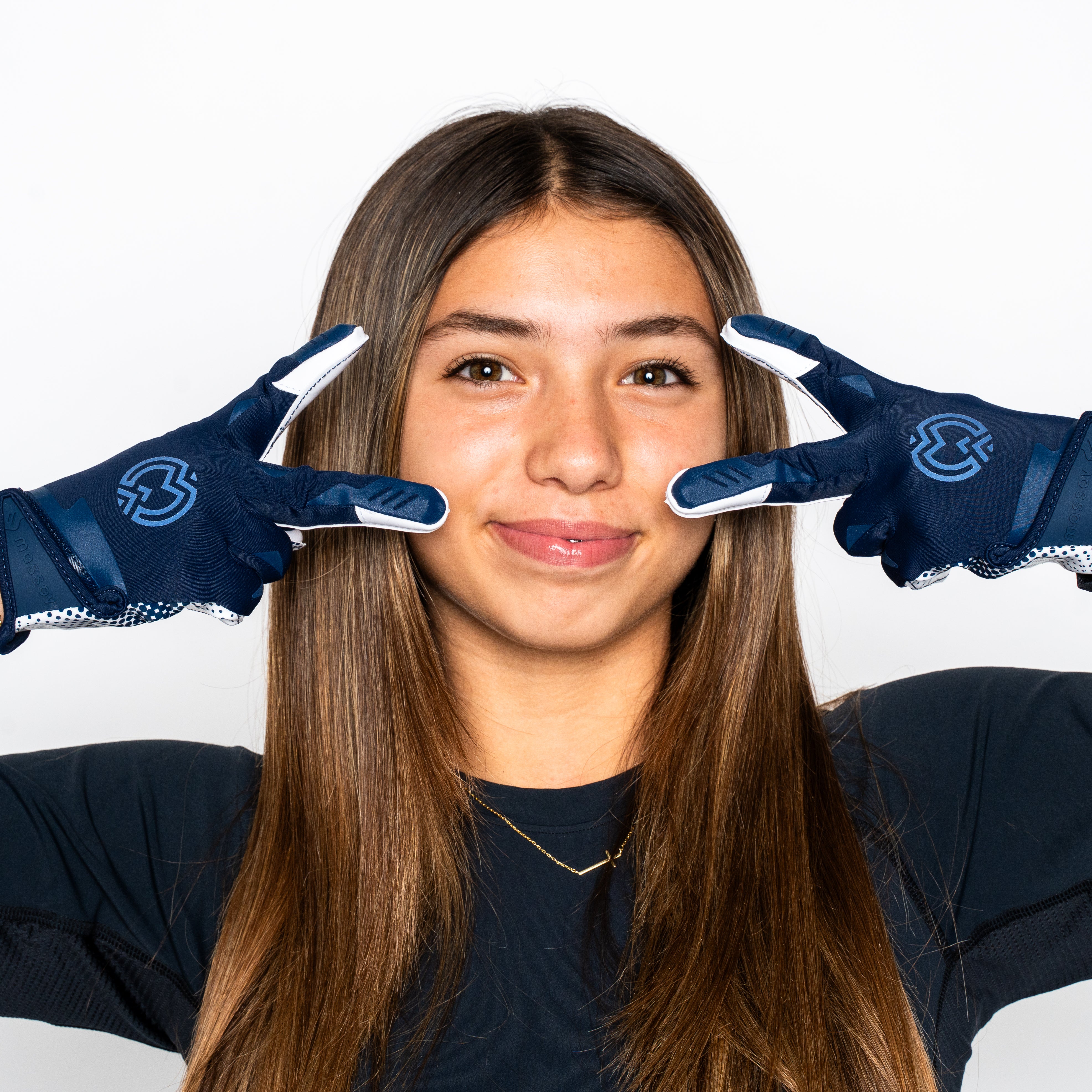 VPRO3 Navy Blue Receiver Football Gloves