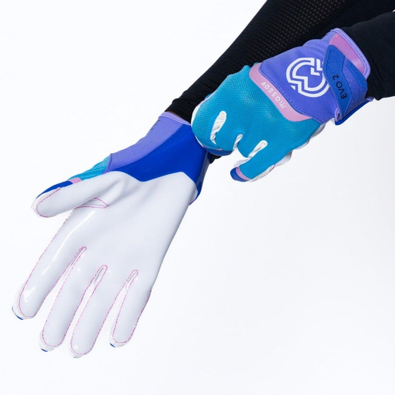 Cotton Candy EVO2 Football Gloves