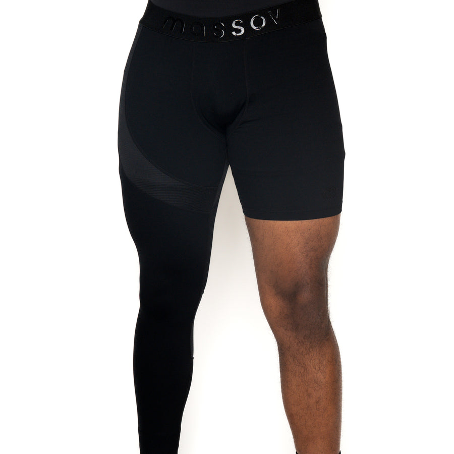 Football Player One Leg Sleeve Compression Pants Men's Single Leg