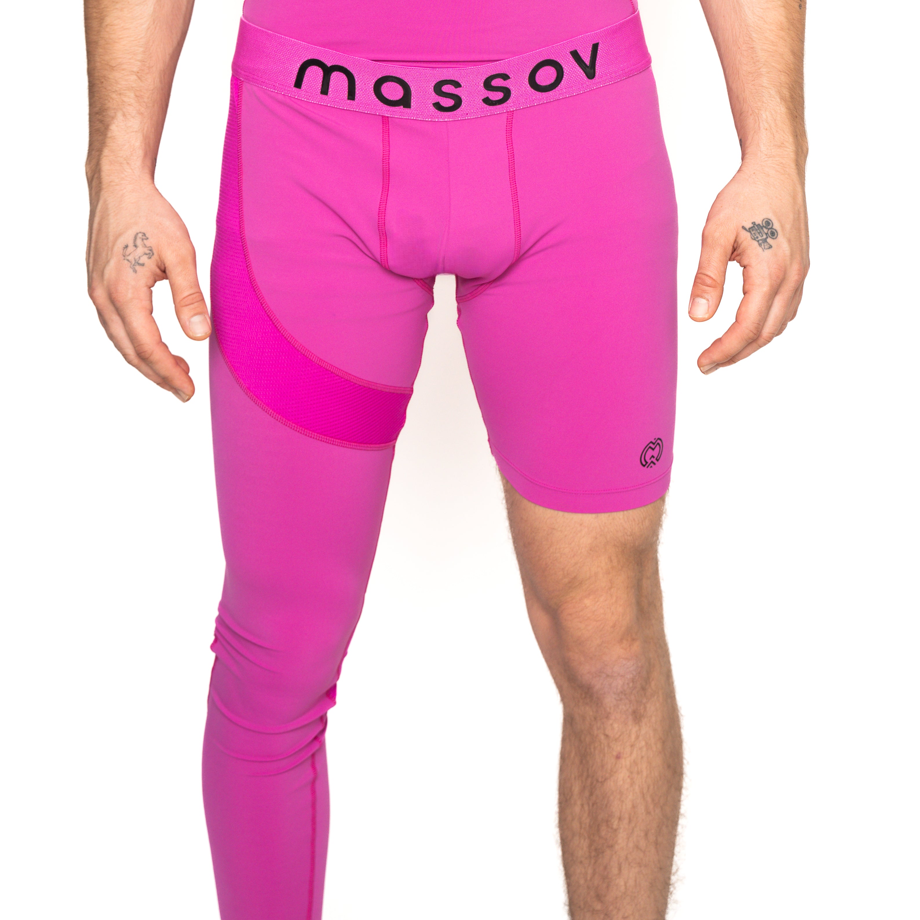 Men's 3/4 Tights: Silver Pink – Rebound
