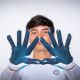 Blue Iridescent EVO2 Football Gloves