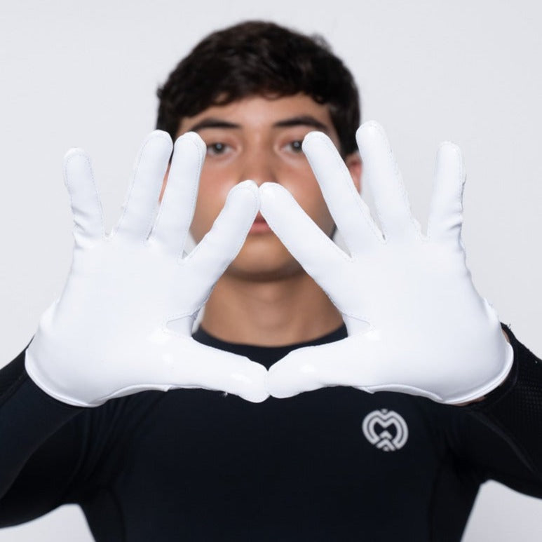 Polar White EVO2 Football Gloves